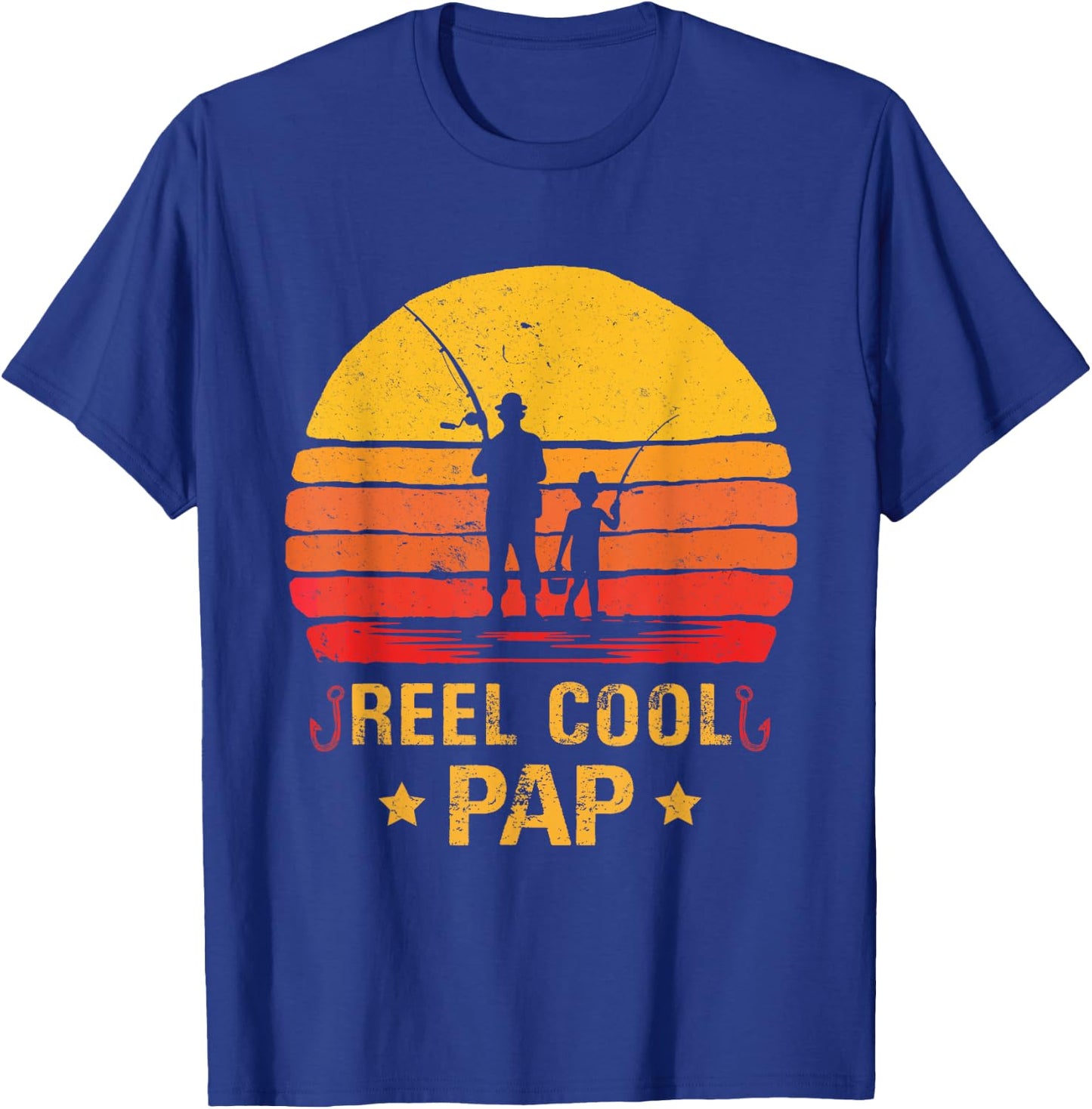 Reel Cool Pap Fishing Fathers Day T-Shirt - T-Shirt | Royal