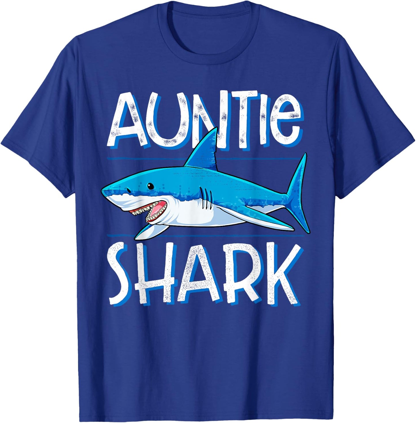 Auntie Shark T Shirt Family Matching Aunt Women Jawsome Gift T-Shirt - T-Shirt | Royal