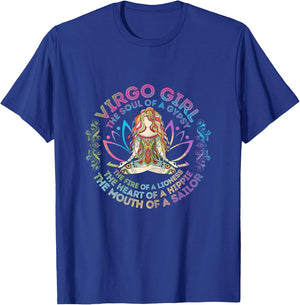 Virgo Girl The Soul Of A Gypsy Birthday Hippie Soul T-Shirt - T-Shirt | Royal