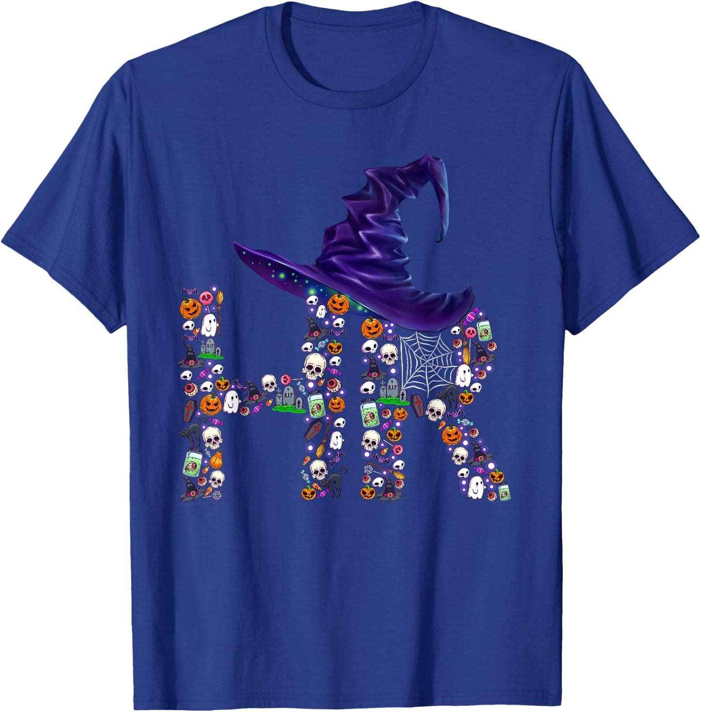 Funny HR Witch Human Resources Pumpkin Halloween Costume T-Shirt - T-Shirt | Royal