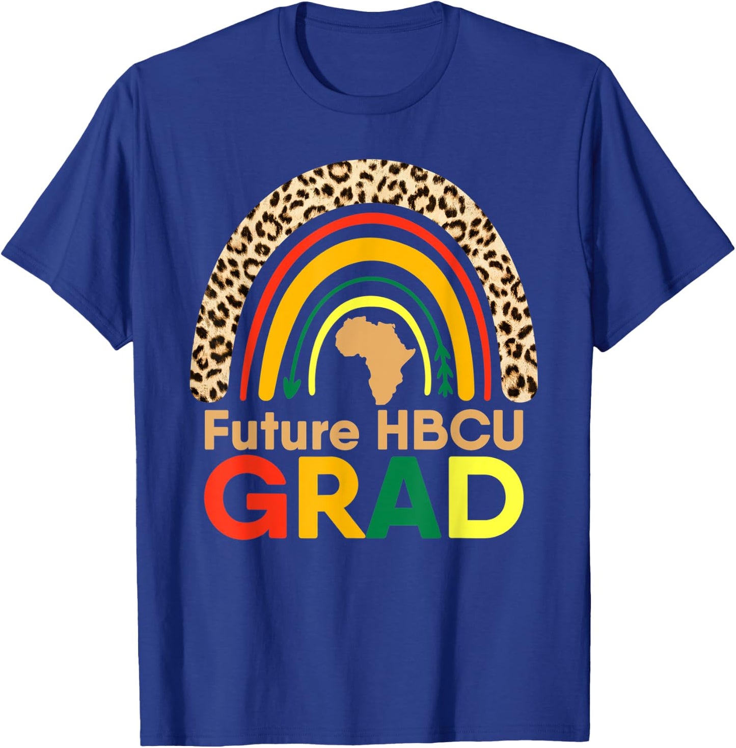 HBCU African American College Graduation Rainbow Leopard T-Shirt - T-Shirt | Royal