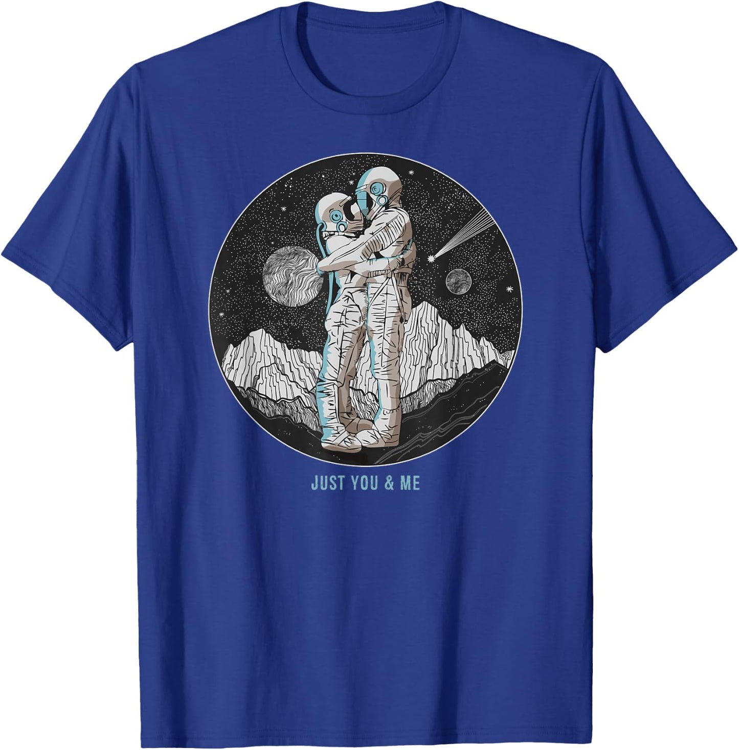 A few astronauts in love in space T-Shirt - T-Shirt | Royal