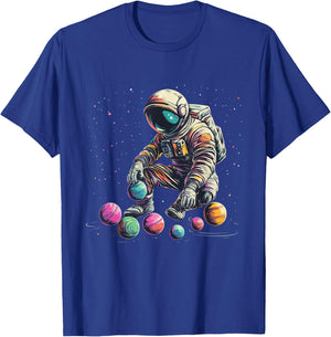 Space Explorer Astronaut Planets Solar System T-Shirt - T-Shirt | Royal