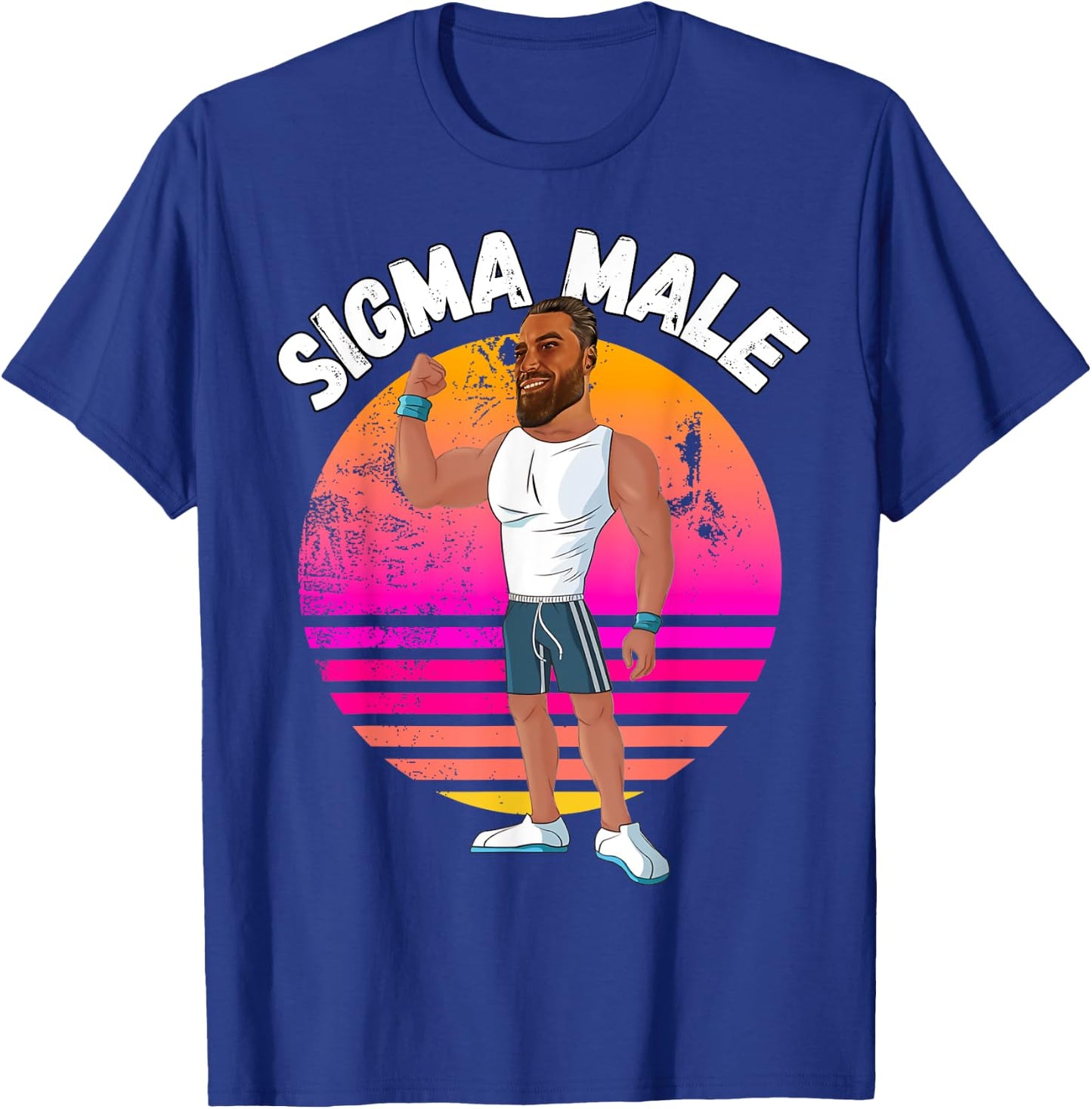 Gigachad Sigma Male Bodybuilder Giga Chad Sigma Grindset T-Shirt - T-Shirt | Royal