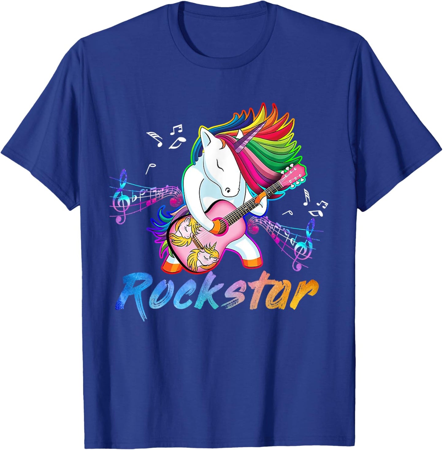 Unicorn Rock star Guitar Rockin' music singer T-Shirt - T-Shirt | Royal