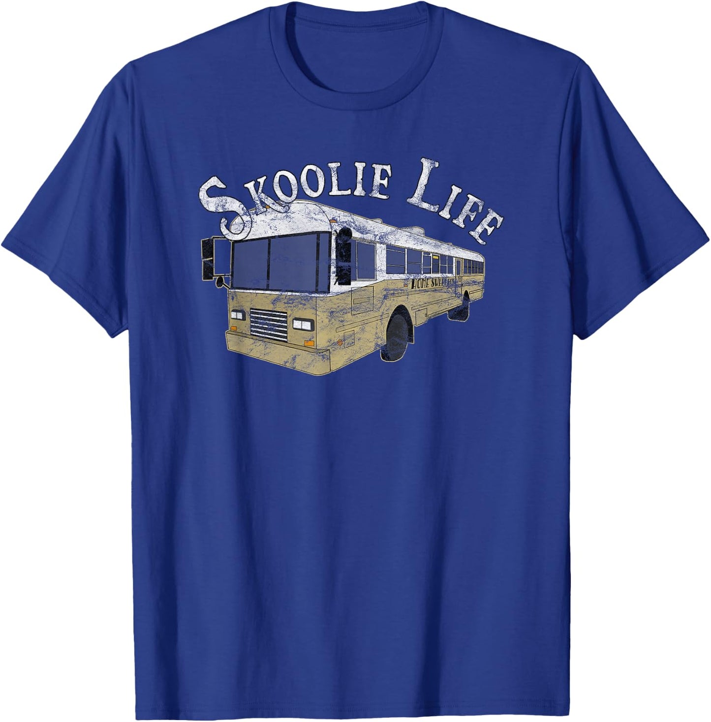 Skoolie Life Bus Conversion Nomad Lifestyle Vintage T-Shirt - T-Shirt | Royal