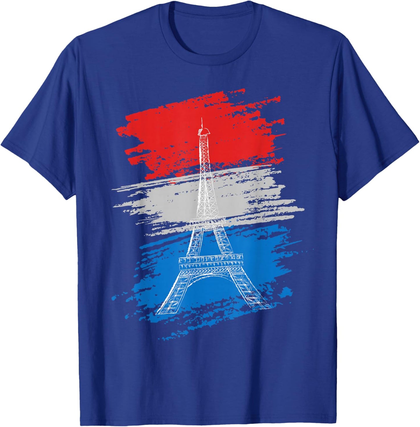 Eiffel Tower Paris Family Vacation Retro Men Women T-Shirt - T-Shirt | Royal