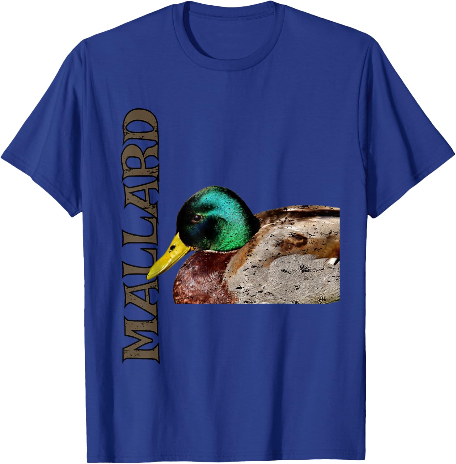 Distressed Artistic Mallard Duck T-Shirt - T-Shirt | Royal