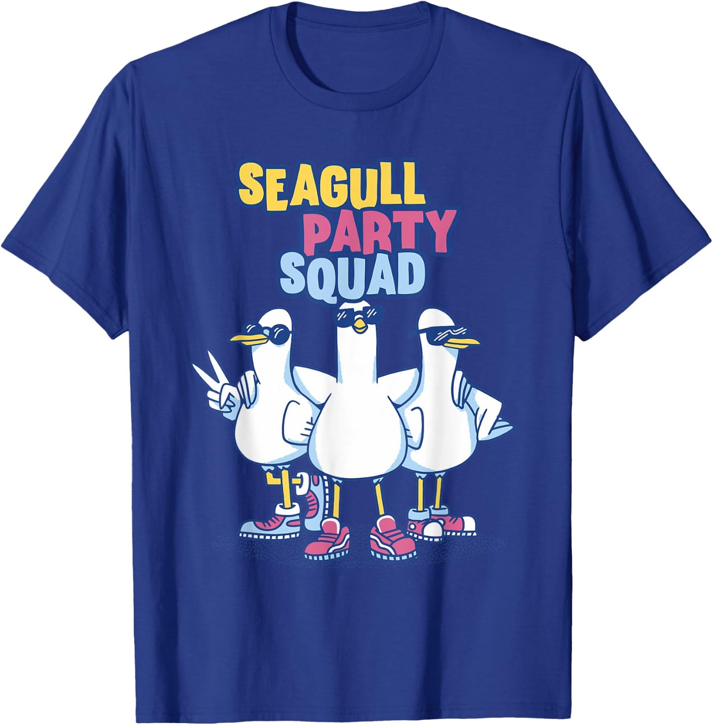 Seagull Party Squad Dancing Gull Squad Team Seagull Lover T-Shirt - T-Shirt | Royal