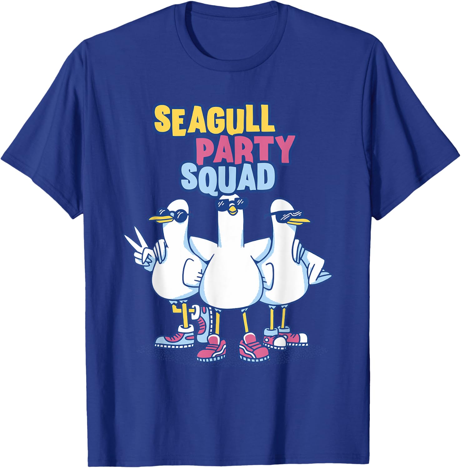 Seagull Party Squad Dancing Gull Squad Team Seagull Lover T-Shirt - T-Shirt | Royal