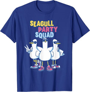 Seagull Party Squad Dancing Gull Squad Team Seagull Lover T-Shirt - T-Shirt | Royal