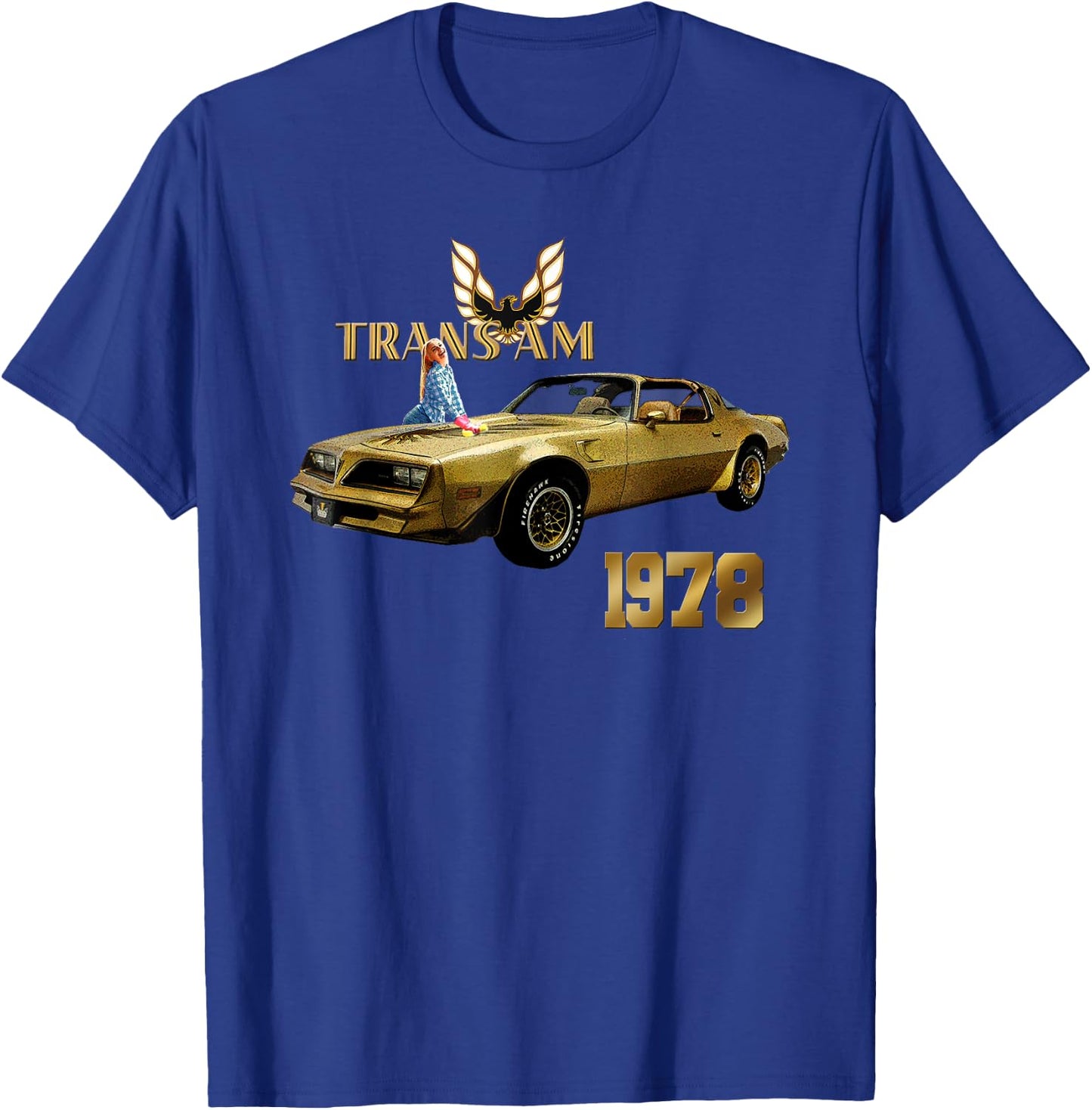 VINTAGE 1978 TRANS AM - MUSCLE CARS, CLASSIC CARS, 1970s T-Shirt - T-Shirt | Royal