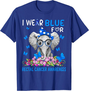 I wear Blue For Rectal Cancer Awareness T-Shirt - T-Shirt | Royal