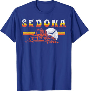 Sedona Arizona Vintage Distressed Bell Skirt Hiking Retro T-Shirt - T-Shirt | Royal