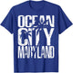 OCMD Ocean City Maryland retro vintage palm tree T-Shirt - T-Shirt | Royal