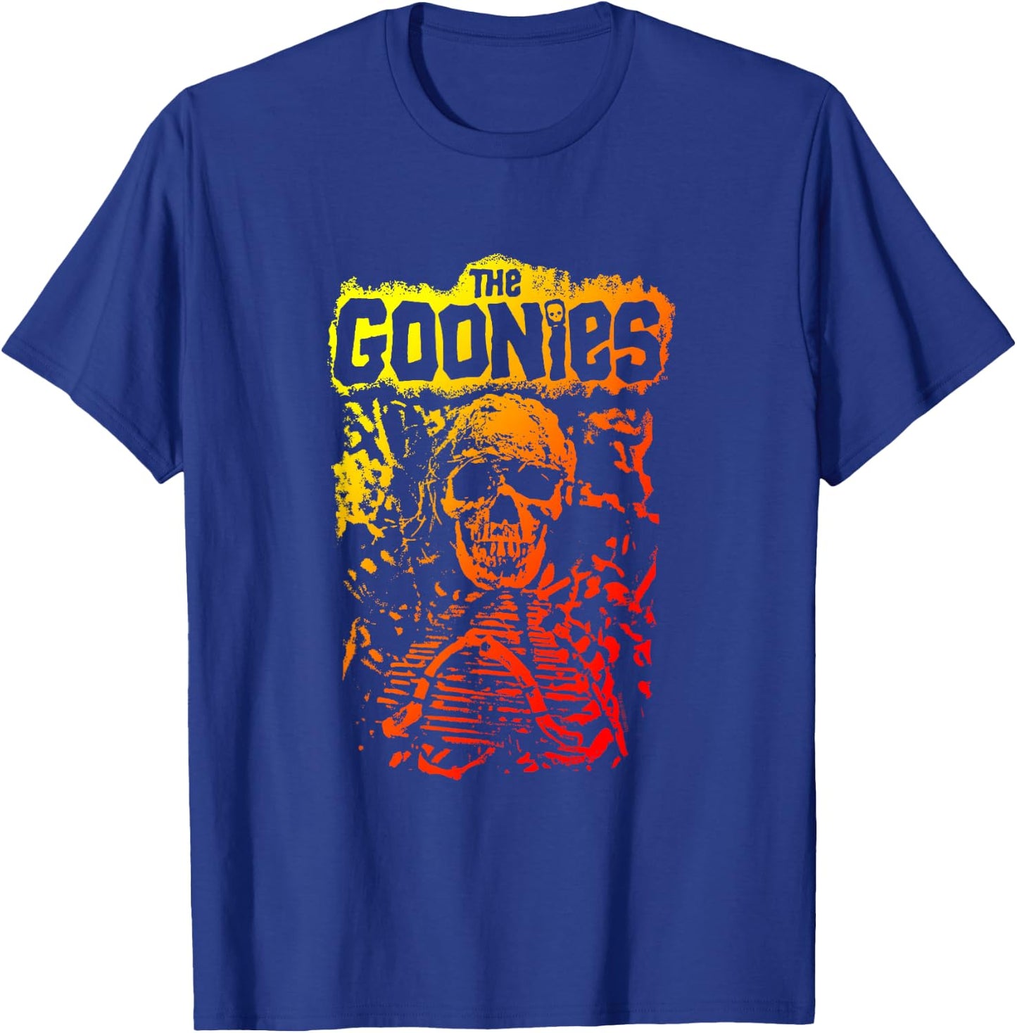 The Goonies Skeleton and Logo T-Shirt - T-Shirt | Royal