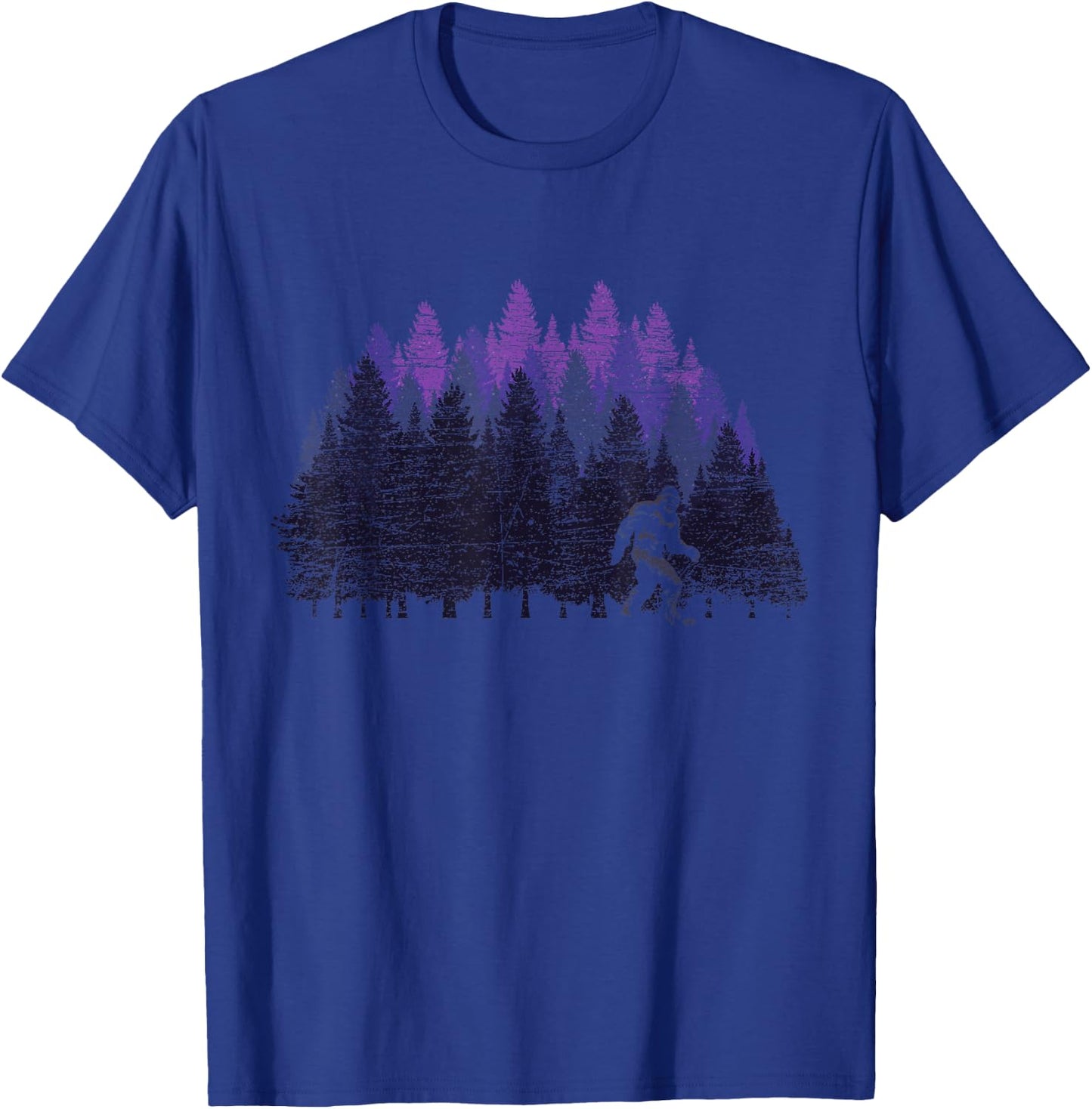 Conspiracy Theory Nature Sasquatch Gift Yeti Cryptid Bigfoot T-Shirt - T-Shirt | Royal