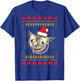 Ugly Christmas Sweater Coughing Cat Meme Men Women Kids T-Shirt - T-Shirt | Royal
