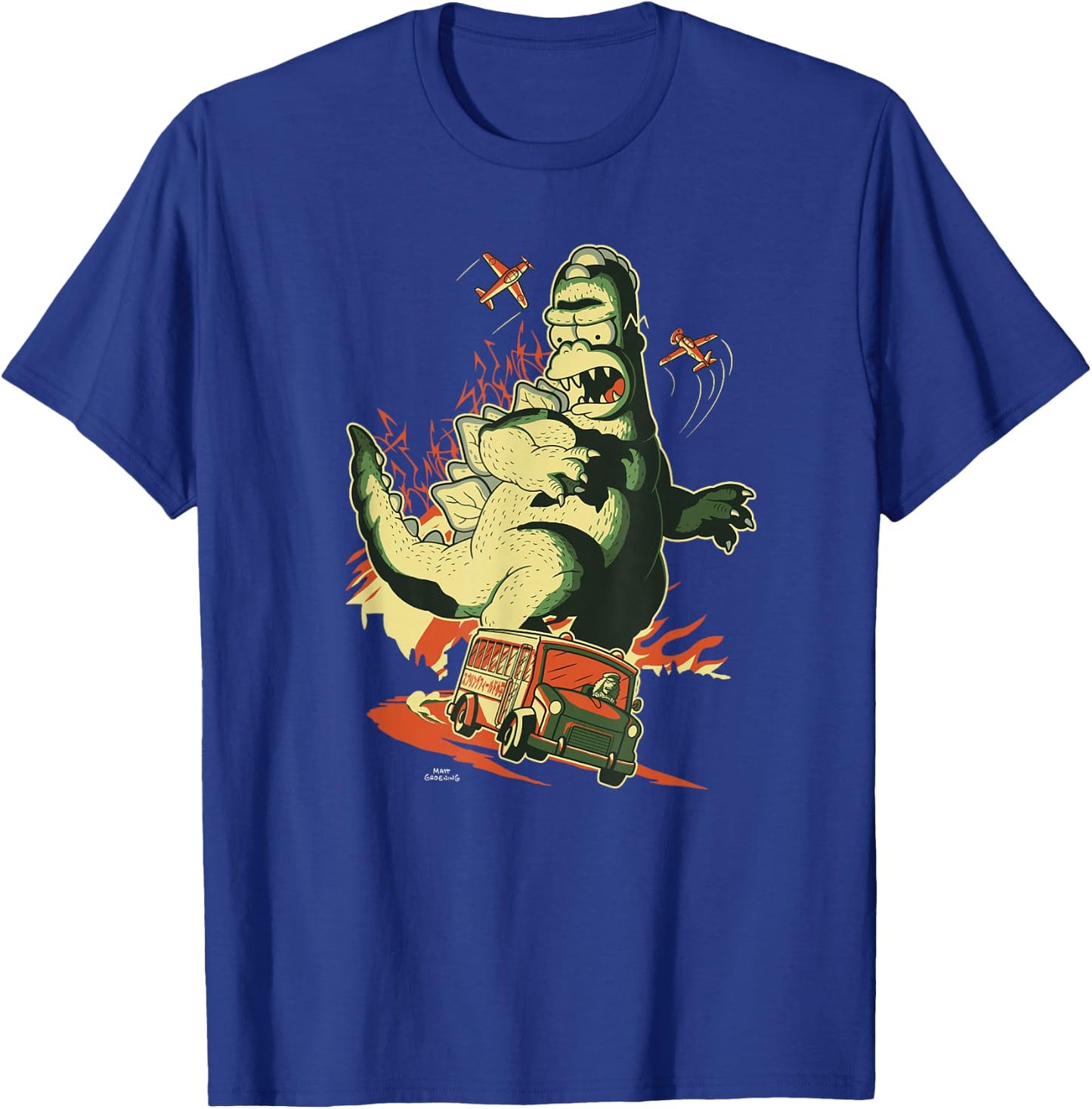 The Simpsons: Treehouse of Horror Halloween Angry Homerzilla T-Shirt - T-Shirt | Royal
