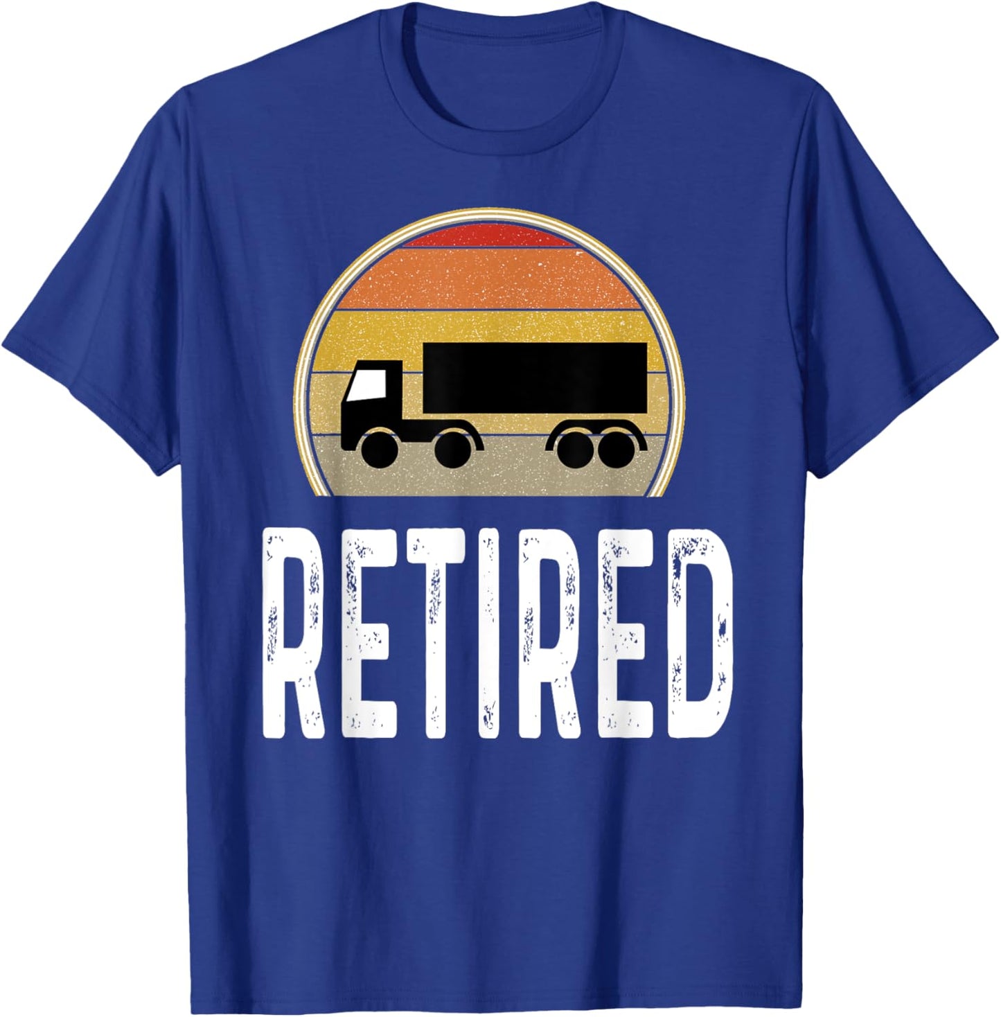 Semi Truck Driver Retired Operator Retirement Senior Citizen T-Shirt - T-Shirt | Royal