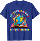 Adventure Begins at your Library Teacher Reading Librarian T-Shirt - T-Shirt | Royal
