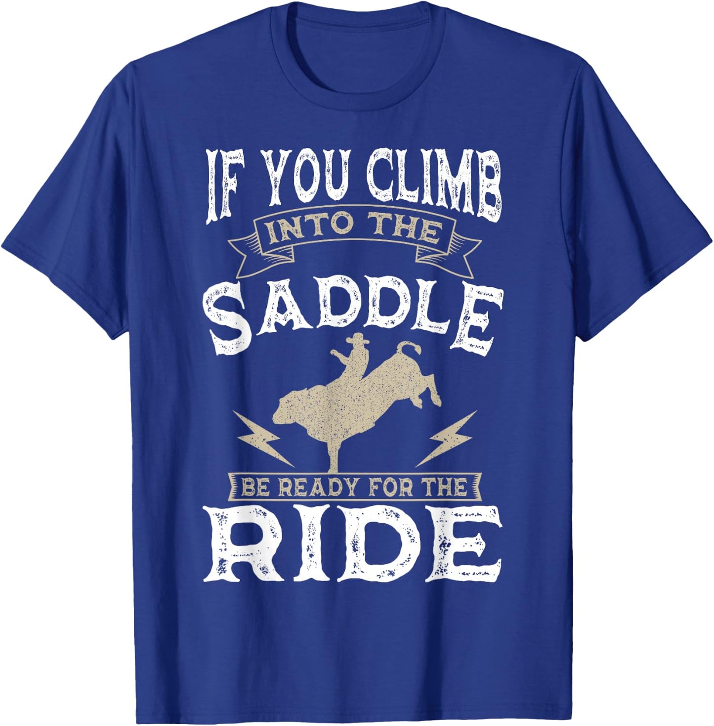 Bull Riding Rodeo Sport Cowboy Bull Rider T-Shirt - T-Shirt | Royal