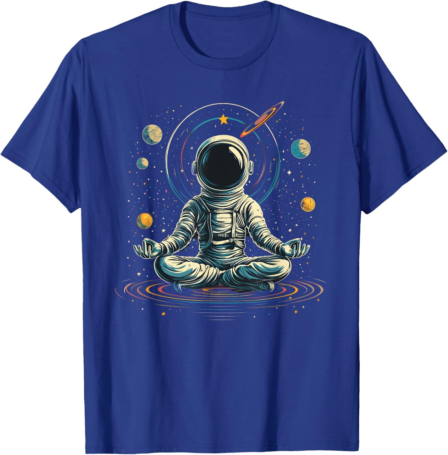 Astronaut Gamer in Space Solar Universe T-Shirt - T-Shirt | Royal