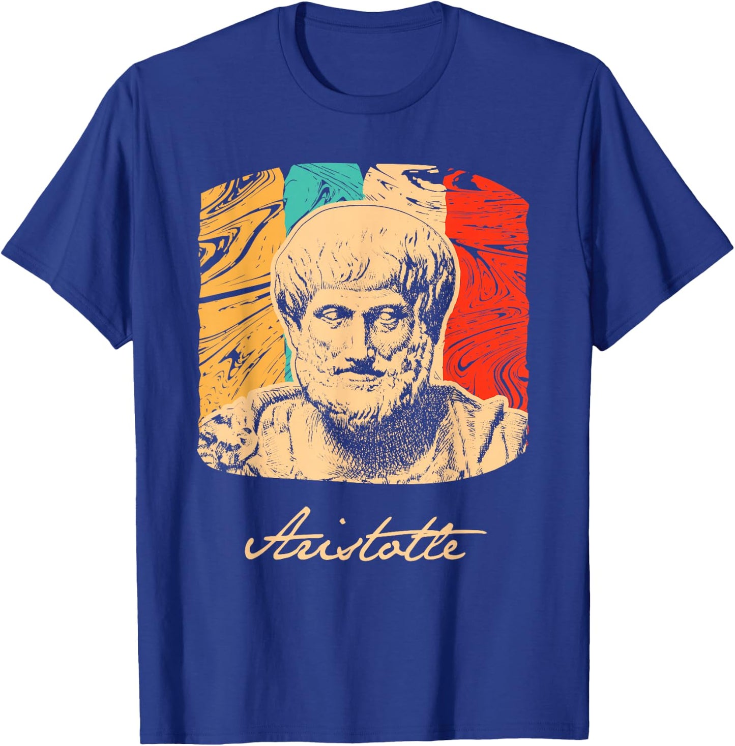 Aristotle Greek Philosopher Retro T shirt T-Shirt - T-Shirt | Royal