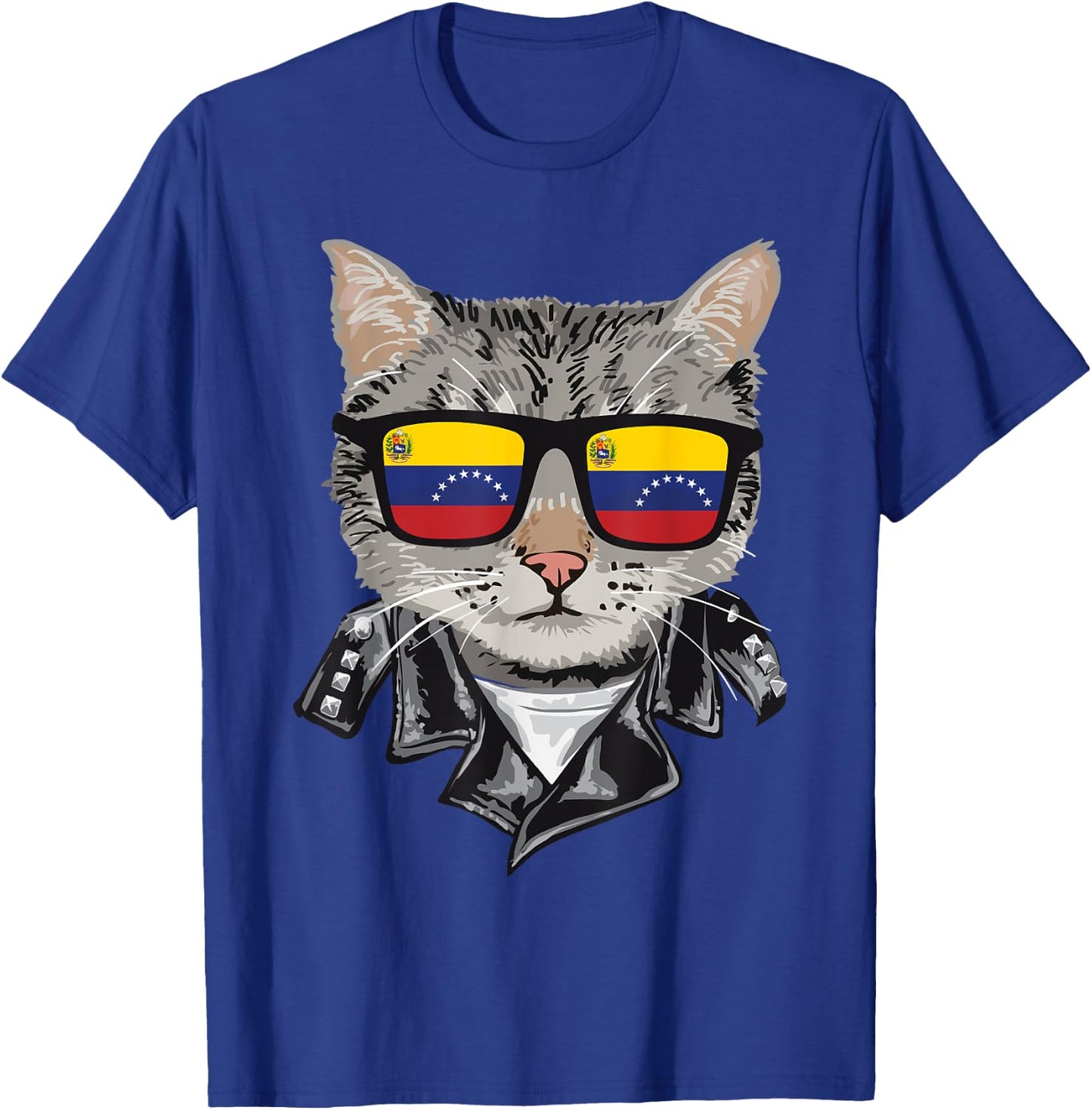 Cat Venezuela Flag Sunglasses - Cool Venezuelan Cat Women T-Shirt - T-Shirt | Royal