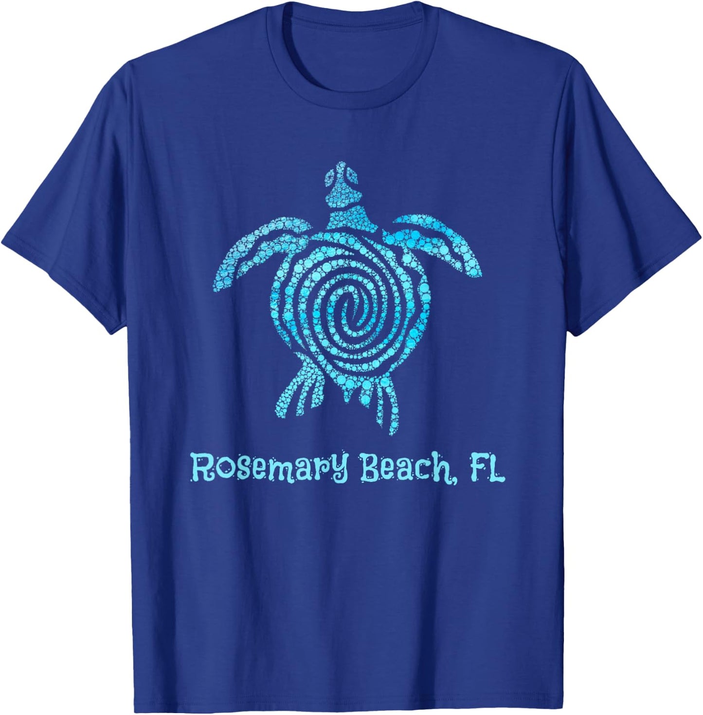 Beach Rosemary, FL Blue Bubble Tribal Save The Sea Turtle Men Women Kids T-Shirt - T-Shirt | Royal