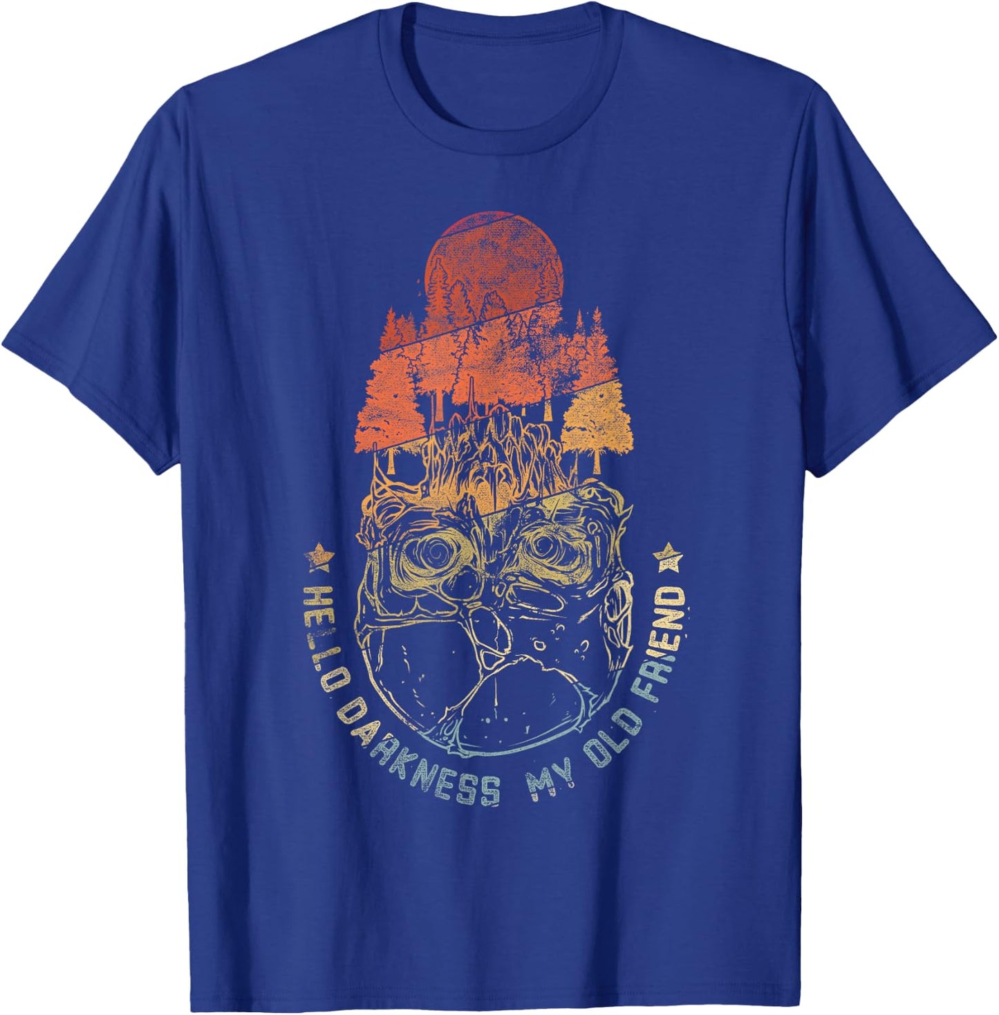 Hello Darkness My Old Friend Vintage T-Shirt - T-Shirt | Royal