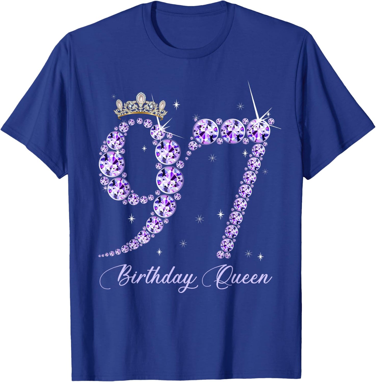 97 Year Old Its My 97th Birthday Queen Diamond Heels Crown T-Shirt - T-Shirt | Royal