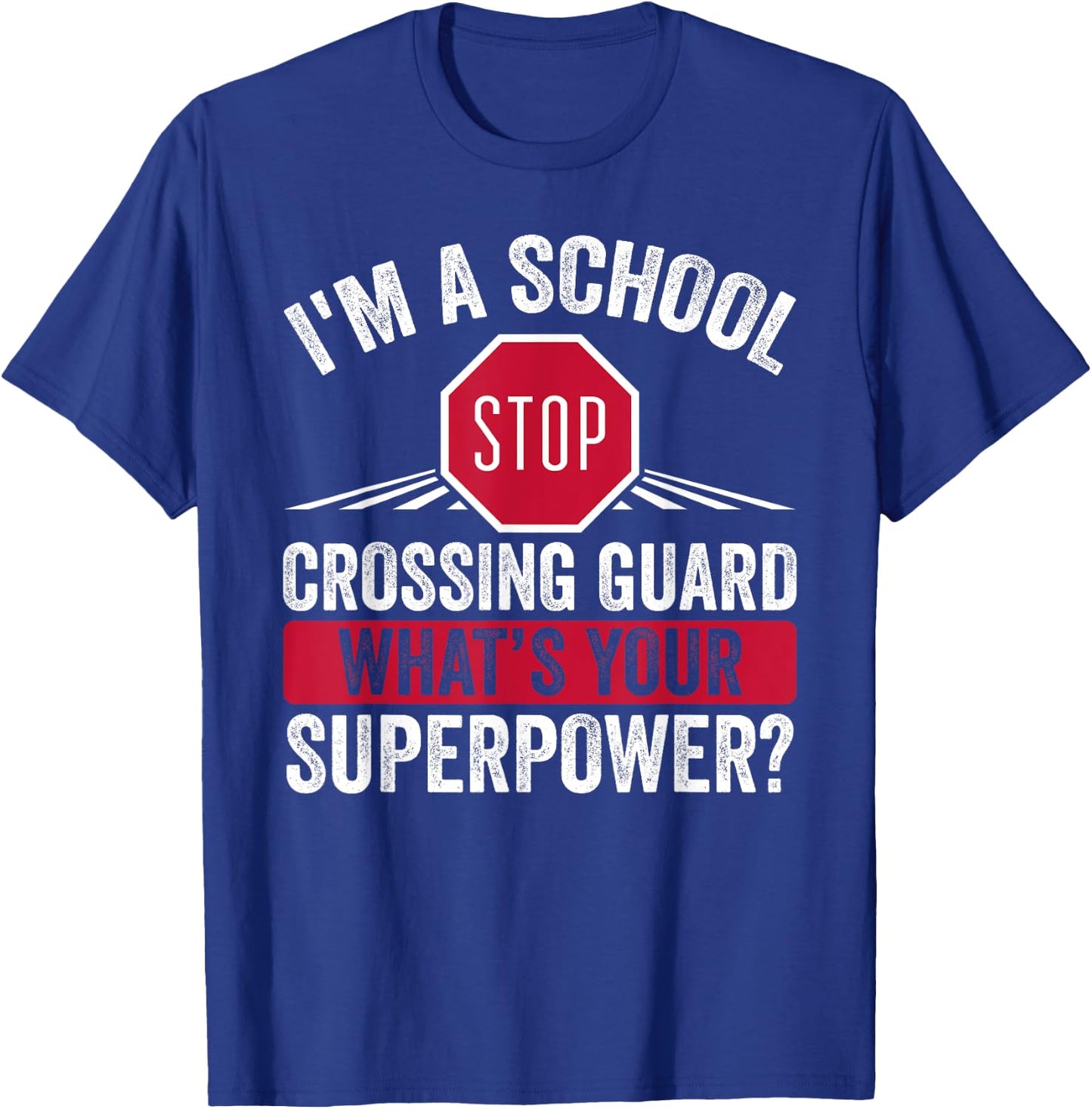 School Crossing Guard – Kids Crossing Guard Traffic Manager T-Shirt - T-Shirt | Royal
