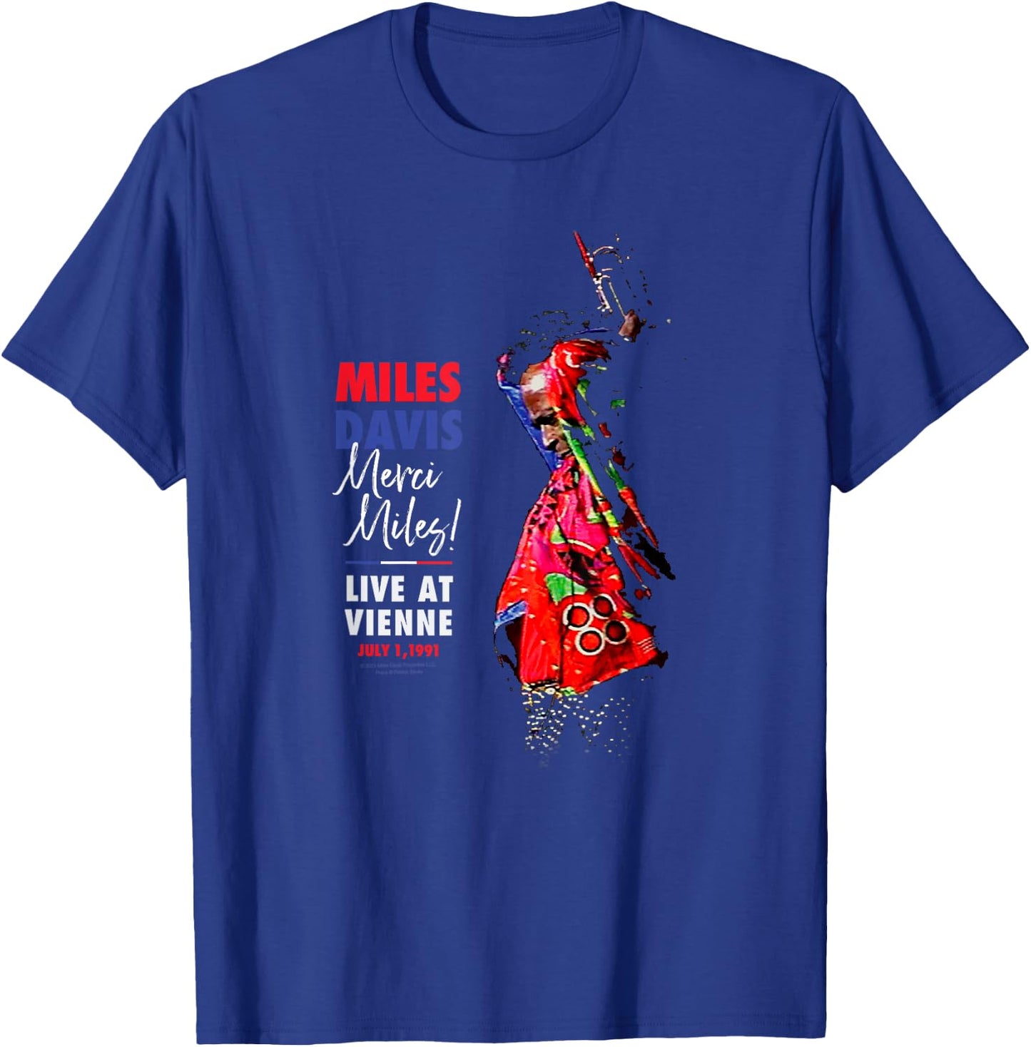 Miles Davis Merci Miles! T-Shirt - T-Shirt | Royal