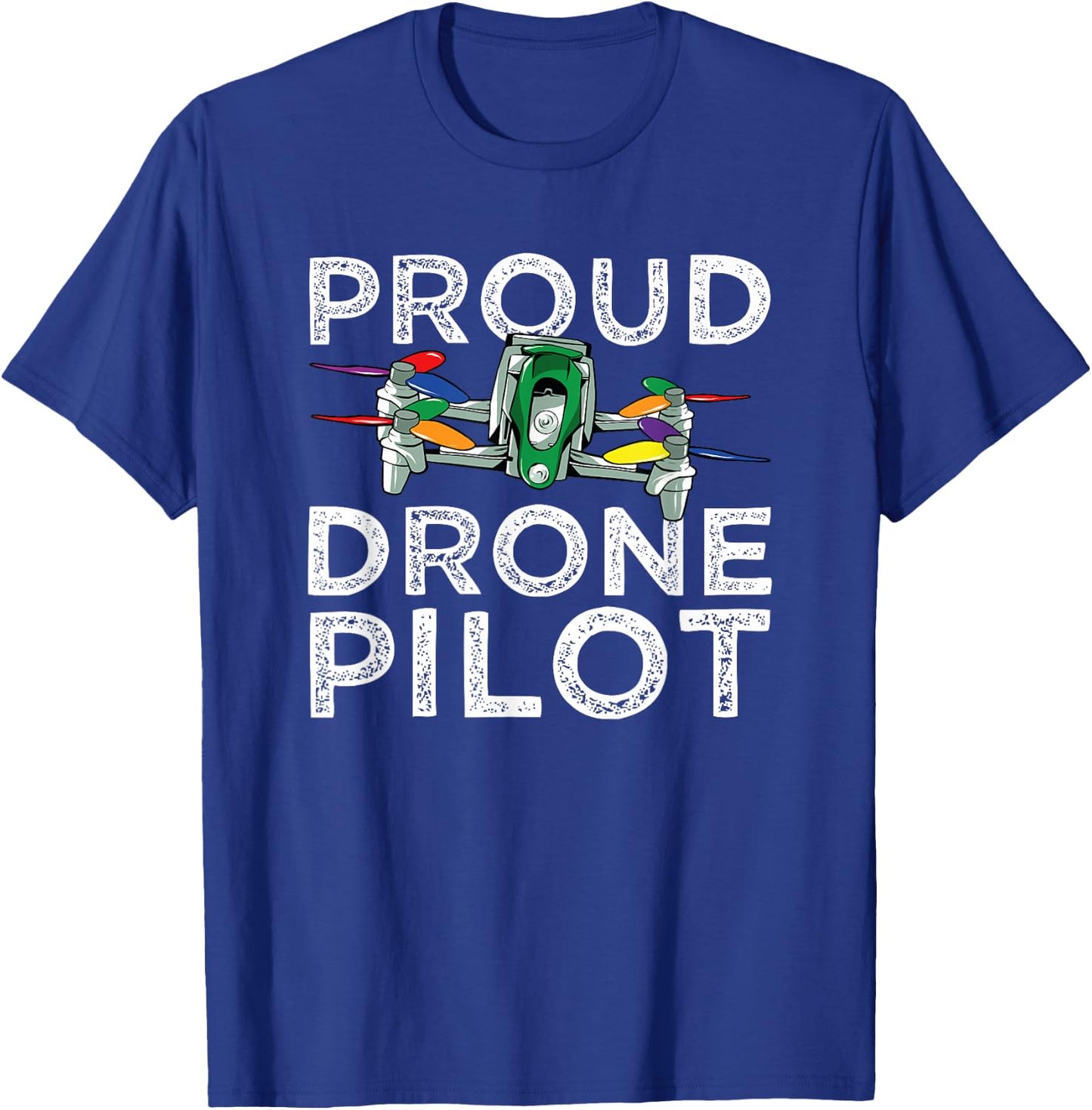 LGBT Rainbow Quadcopter Race Proud Drone Pilot FPV Freestyle T-Shirt - T-Shirt | Royal