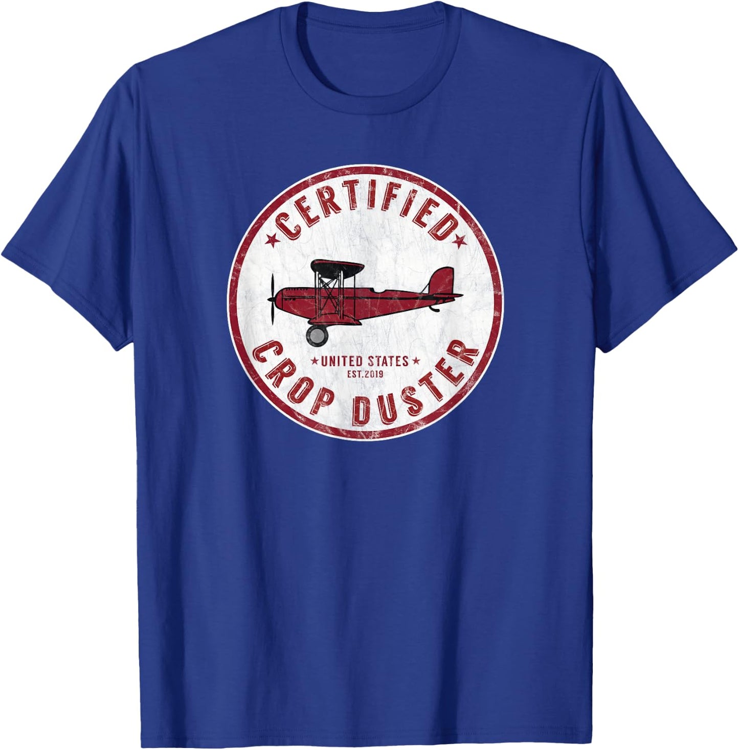 Crop Duster Agrar Vintage Aeroplane T-Shirt - T-Shirt | Royal