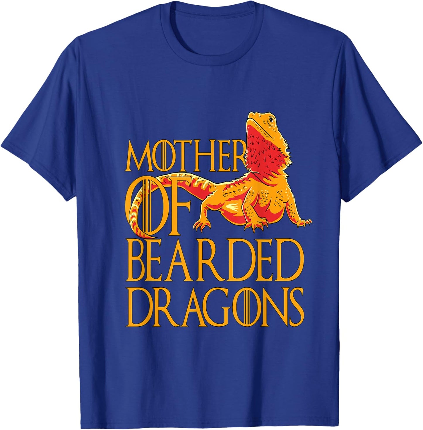 Woman Mother of Bearded Dragons Women Reptile Mom Gift T-Shirt - T-Shirt | Royal