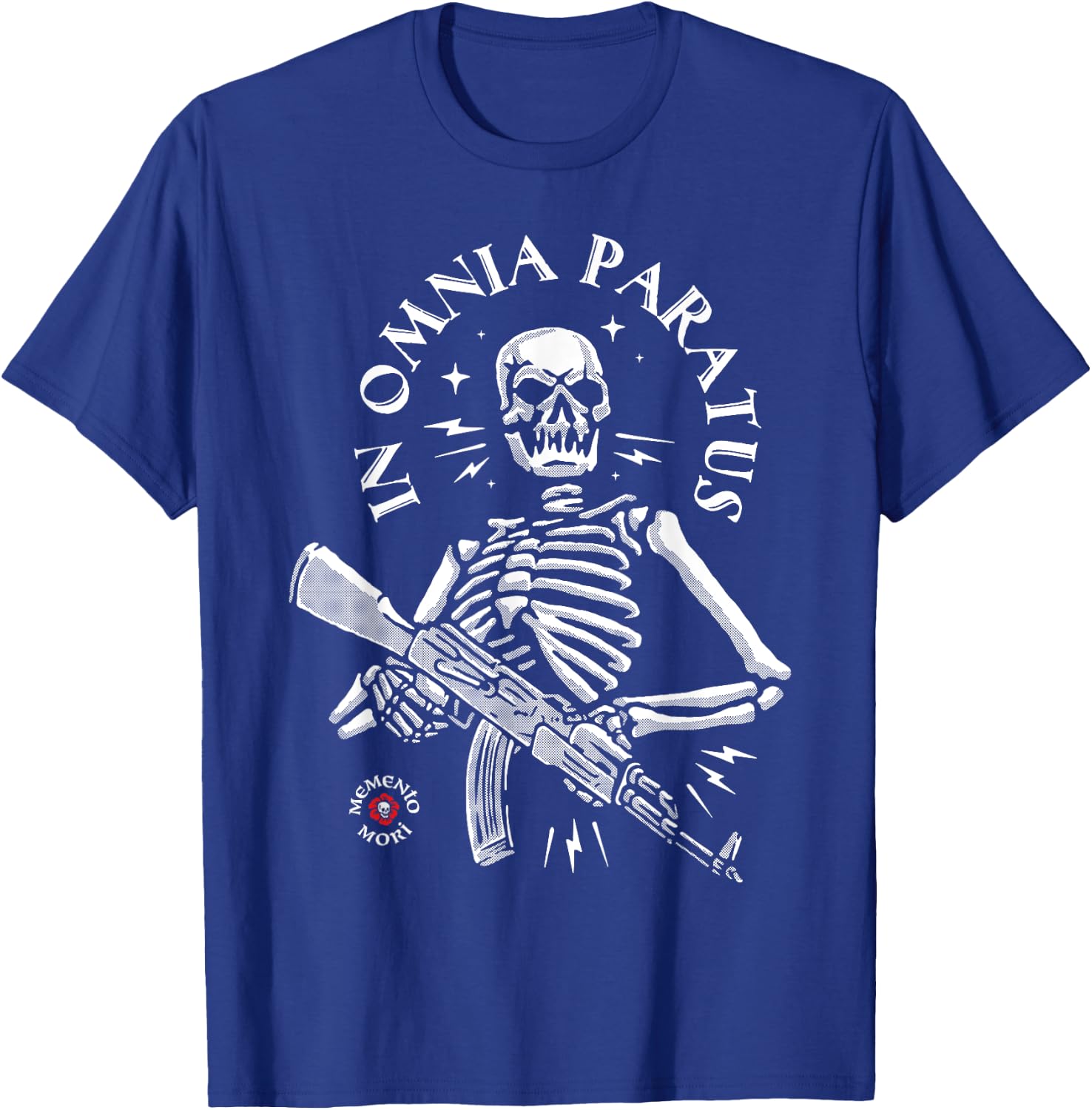 Memento Mori - in Omnia Paratus- Skeleton AK-47 T-Shirt - T-Shirt | Royal