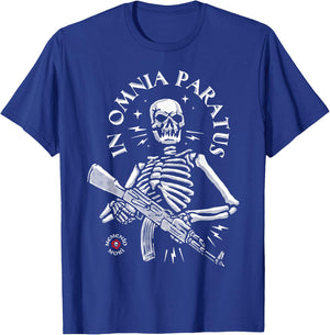 Memento Mori - in Omnia Paratus- Skeleton AK-47 T-Shirt - T-Shirt | Royal