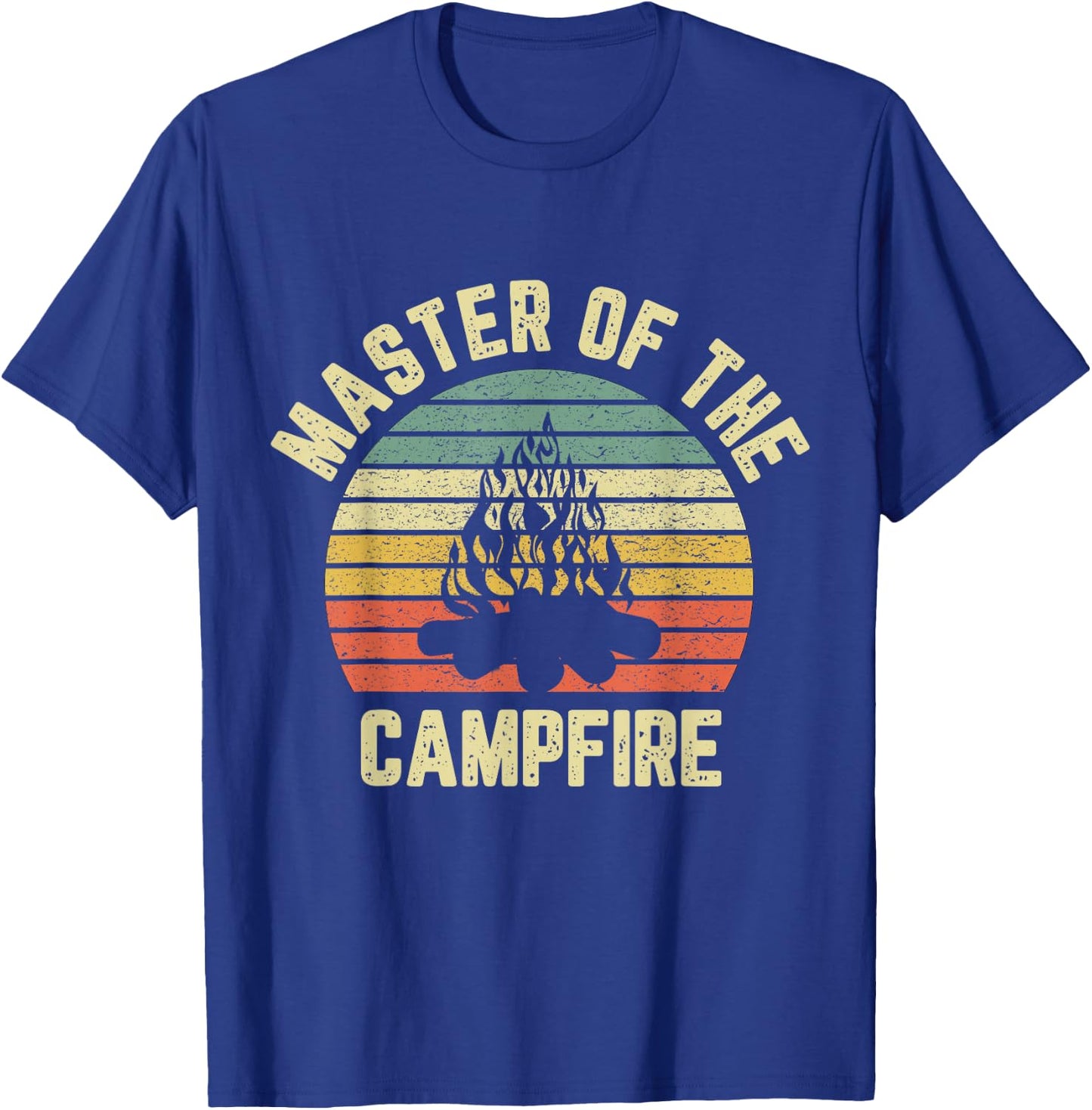 Master of the Campfire Camping Shirt Vintage Camper T-Shirt - T-Shirt | Royal