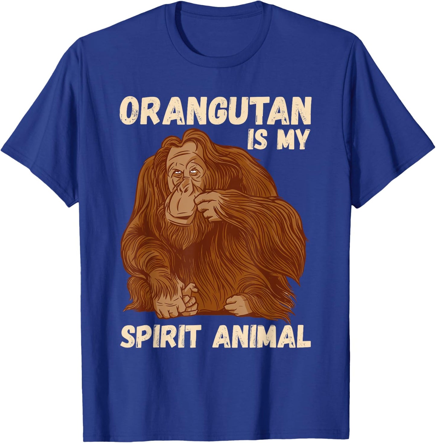 Orangutan Spirit Animal Motivation Native Ape Orang-Utan T-Shirt - T-Shirt | Royal