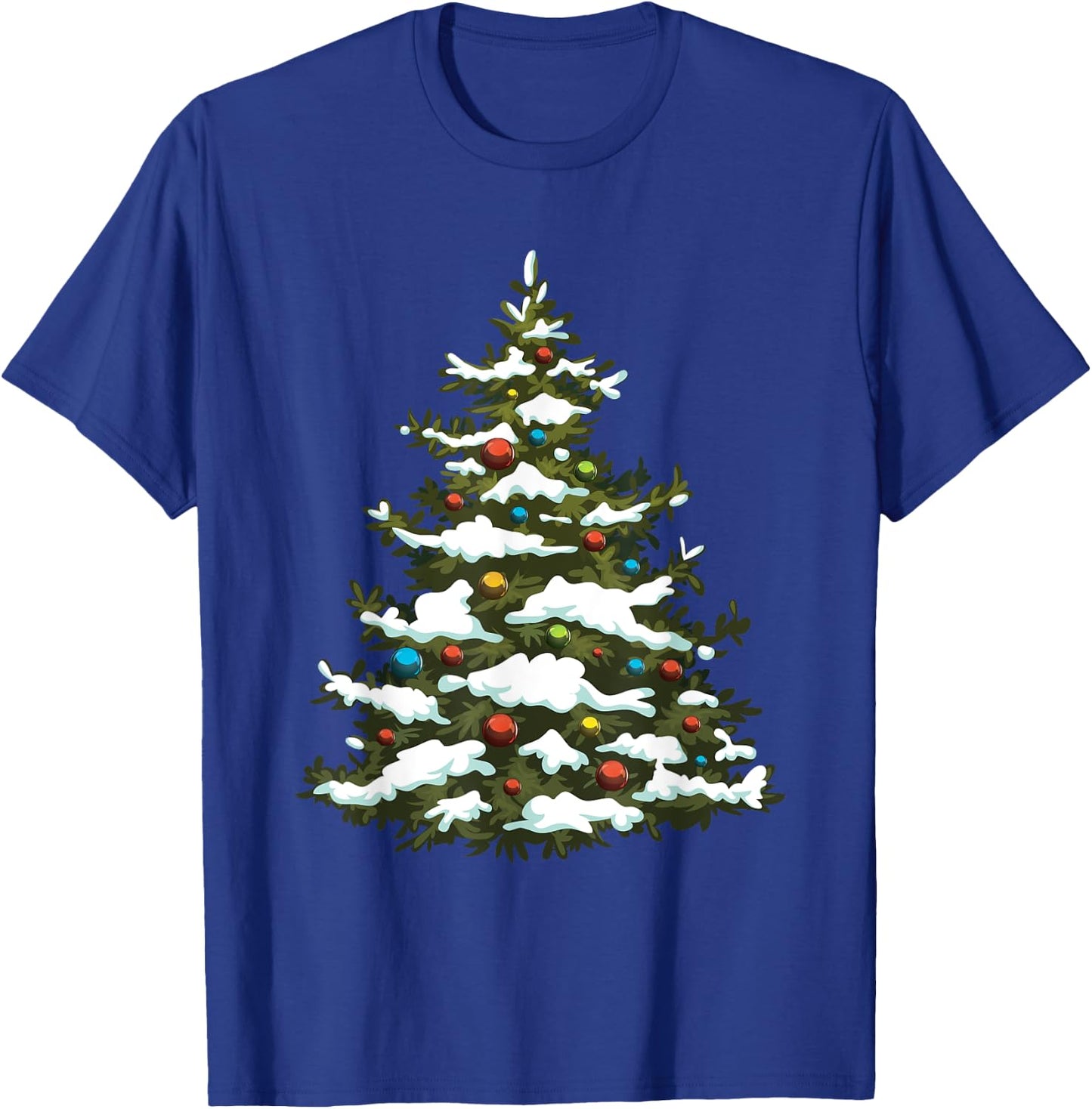 Christmas Tree Pine Snow Winter Holiday Cool X-Mas Gifts T-Shirt - T-Shirt | Royal
