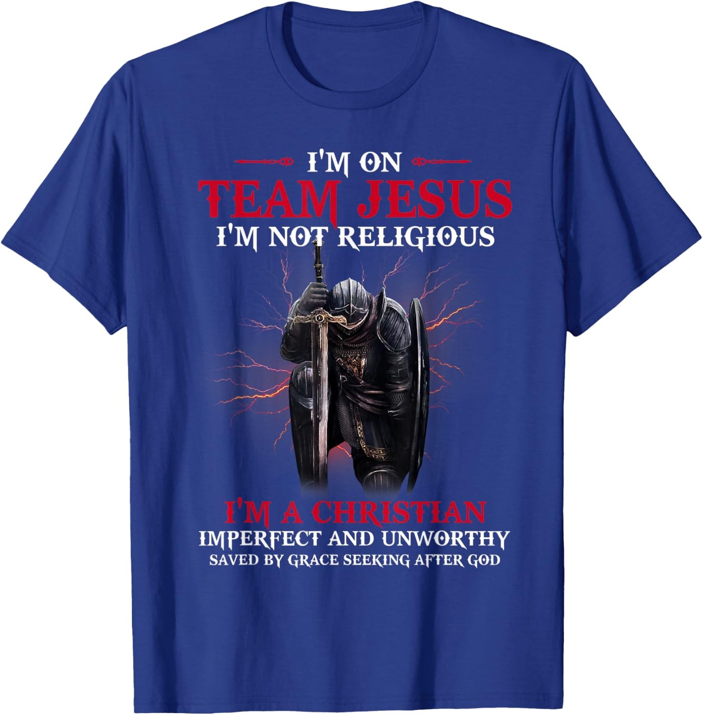I'm On Team Jesus I'm A Christian T-Shirt - T-Shirt | Royal