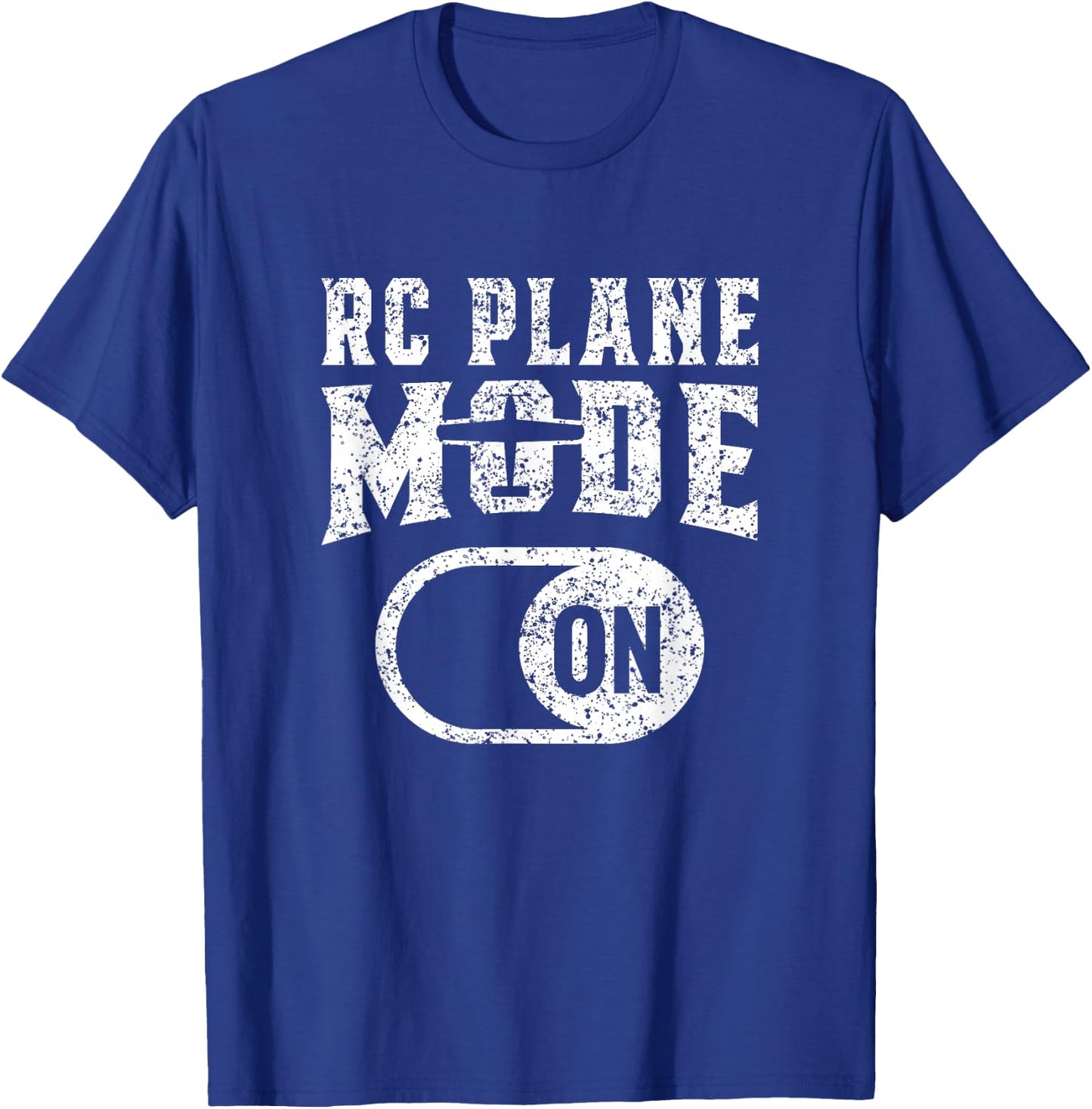 Rc Plane Mode On Radio Control Remote Controlled Pilot T-Shirt - T-Shirt | Royal