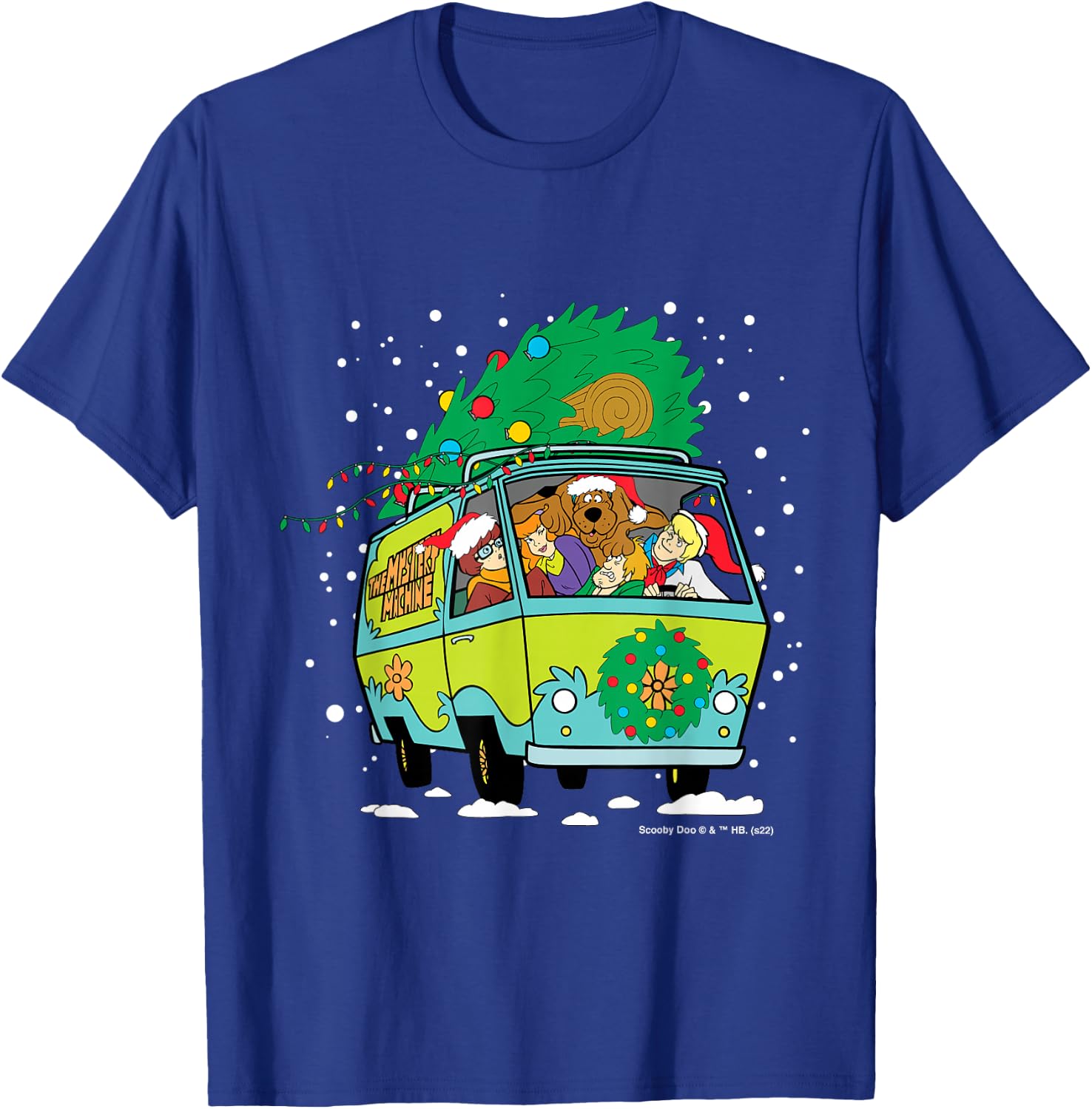 Scooby Doo Christmas Mystery Machine T-Shirt - T-Shirt | Royal
