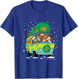 Scooby Doo Christmas Mystery Machine T-Shirt - T-Shirt | Royal