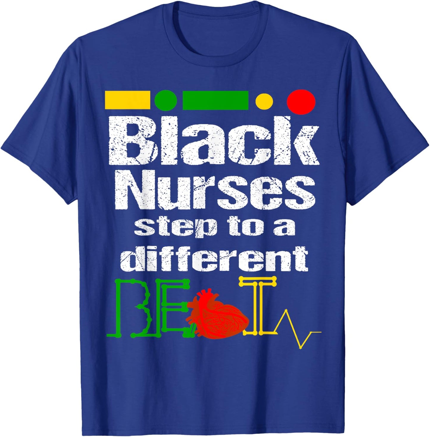 African American Nurse Black History 2023 Pride Afro RN LPN T-Shirt - T-Shirt | Royal