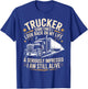 Semi-Trailer Tractor Wheeler Trucking Funny Trucker T-Shirt - T-Shirt | Royal