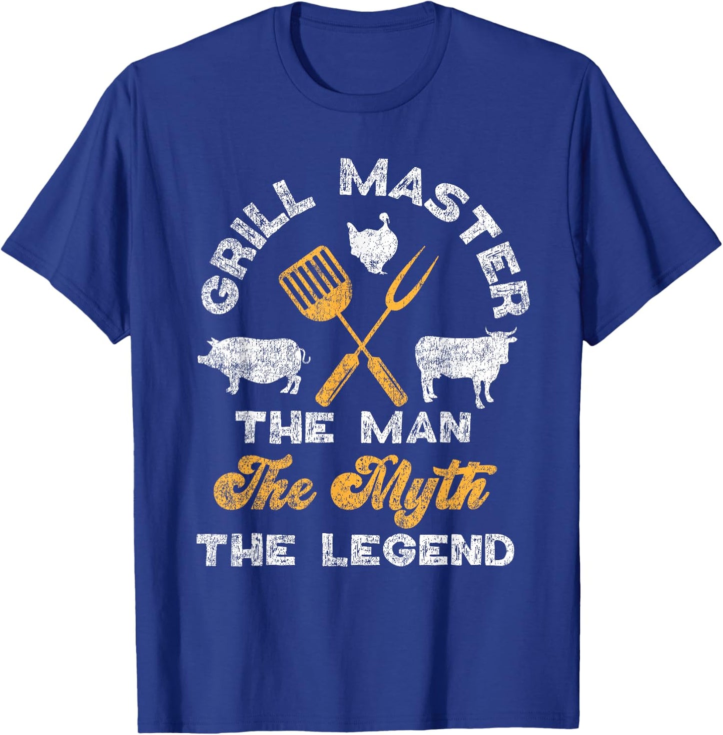 BBQ Smoker Grill Master The Man The Myth The Legend T-Shirt - T-Shirt | Royal