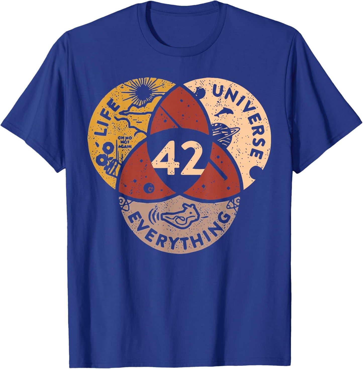 Life Universe Everything 42 Answer to Life T-Shirt - T-Shirt | Royal